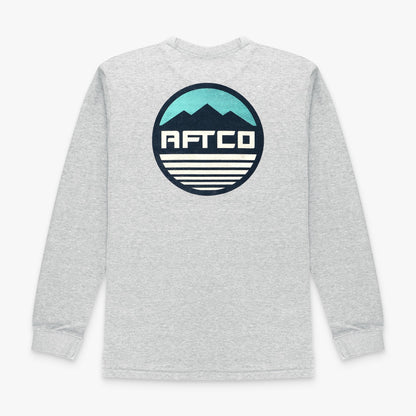 AFTCO Youth Peaks LS Fishing T-Shirt For Kids Athletic Heather