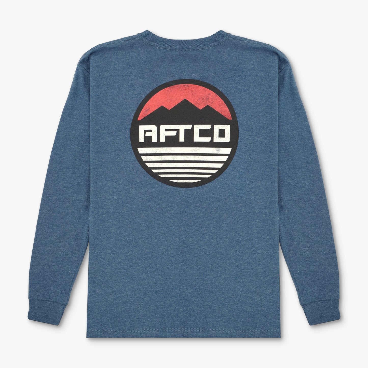 AFTCO Youth Peaks LS Fishing T-Shirt For Kids Athletic Heather