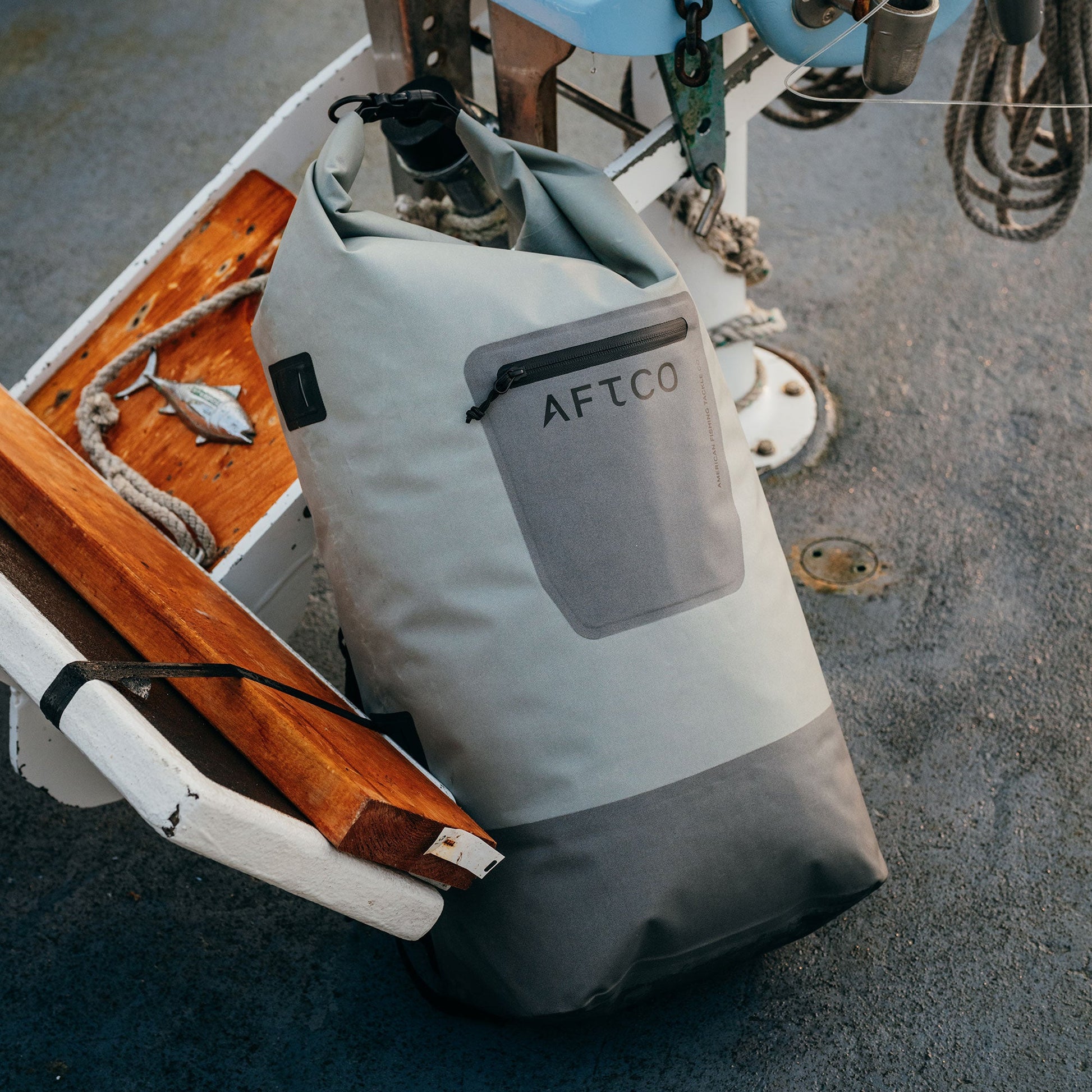 AFTCO Slammer Waterproof Dry Bag Backpack Steel