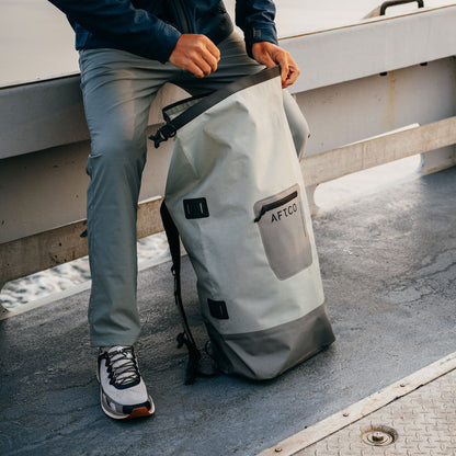 AFTCO Slammer Waterproof Dry Bag Backpack Steel