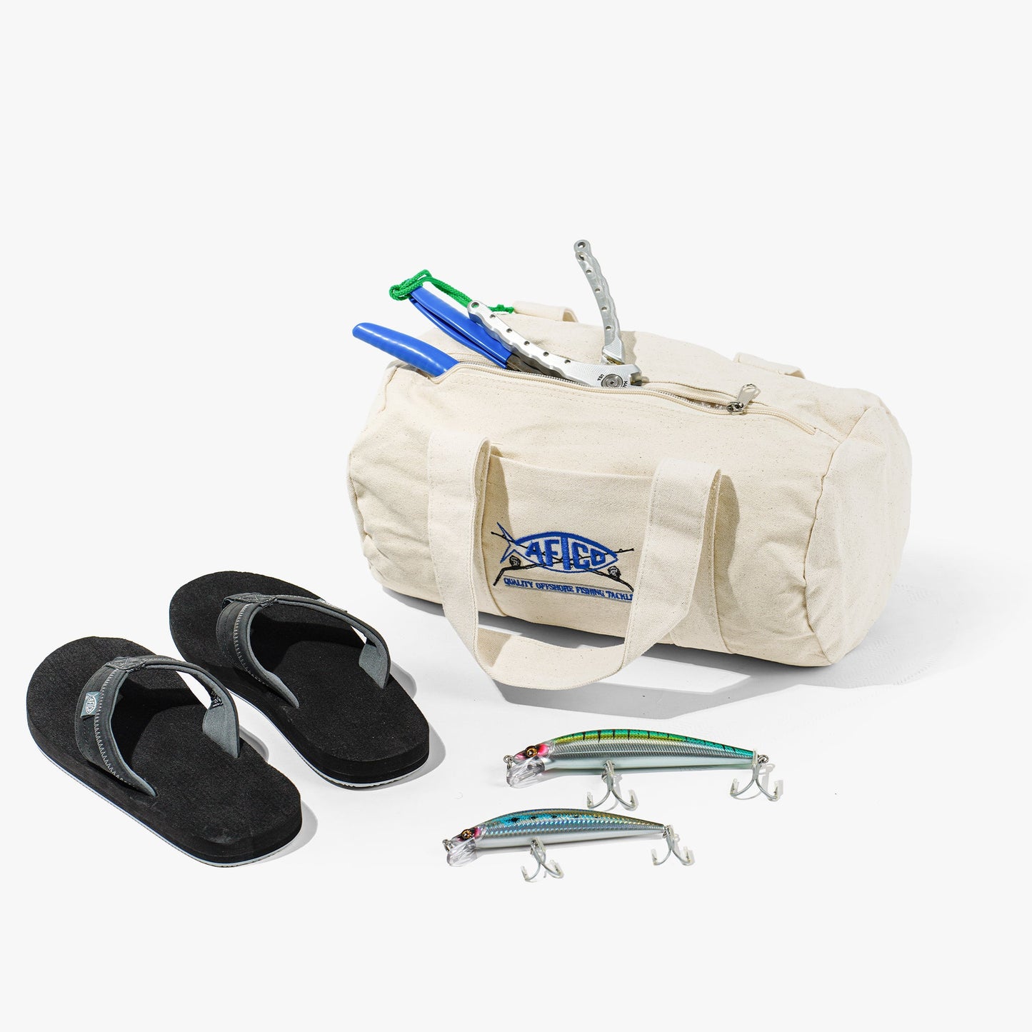 AFTCO Mooring Fishing Duffle Bag Natural