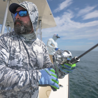 AFTCO JigPro Jigging Gloves Blue