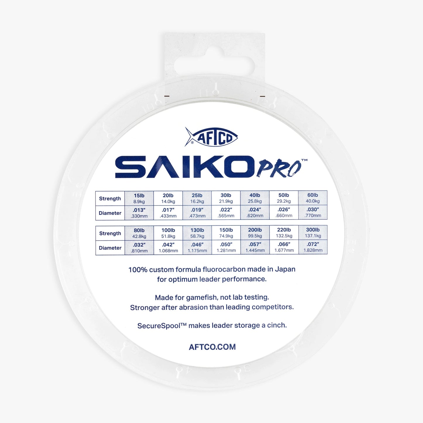 AFTCO Saiko Pro 100% Fluorocarbon Leader Clear