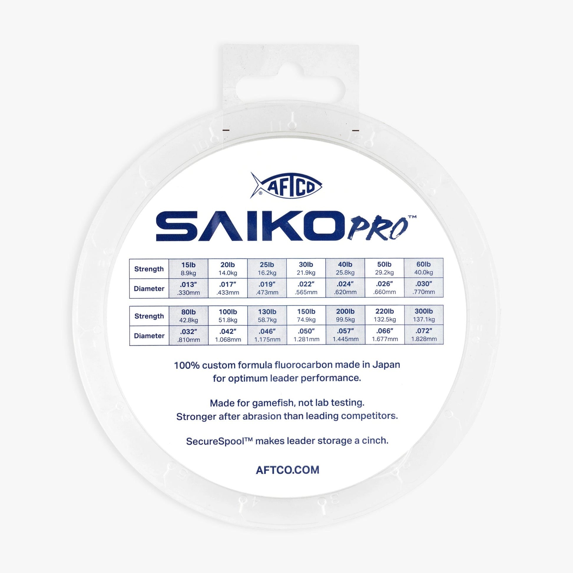 AFTCO Saiko Pro 100% Fluorocarbon Leader Clear