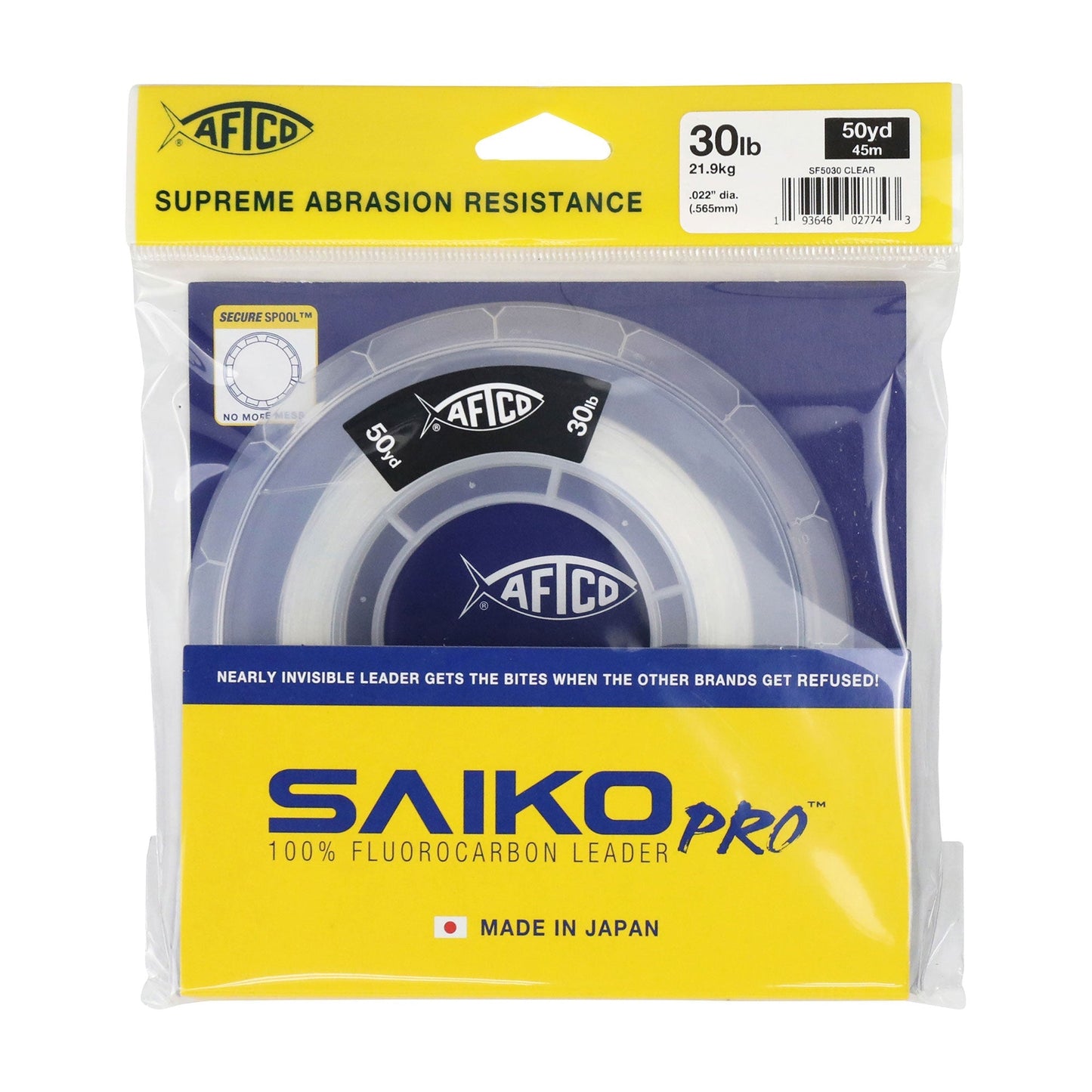 AFTCO Saiko Pro 100% Fluorocarbon Leader Clear
