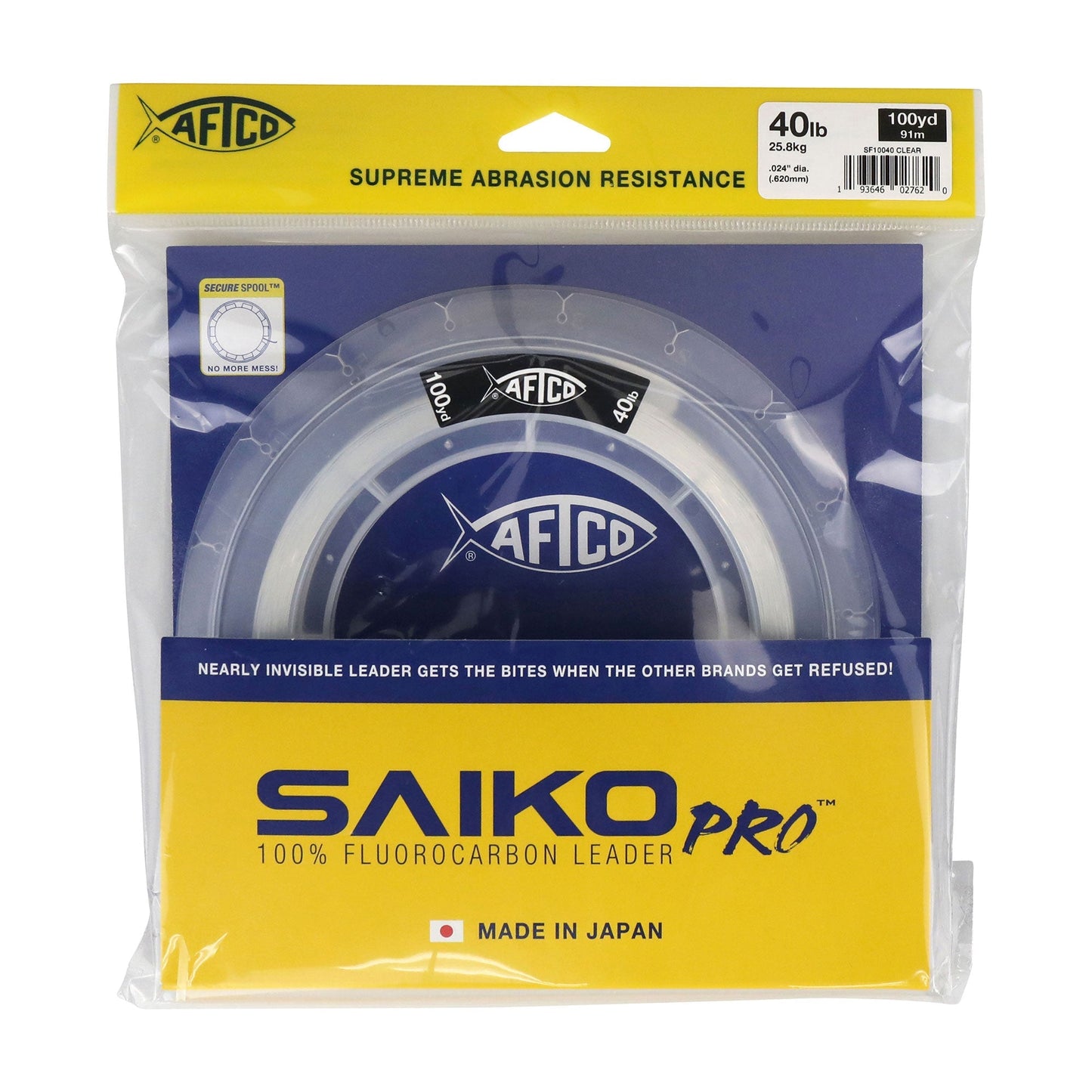AFTCO Saiko Pro 100% Fluorocarbon Leader Clear
