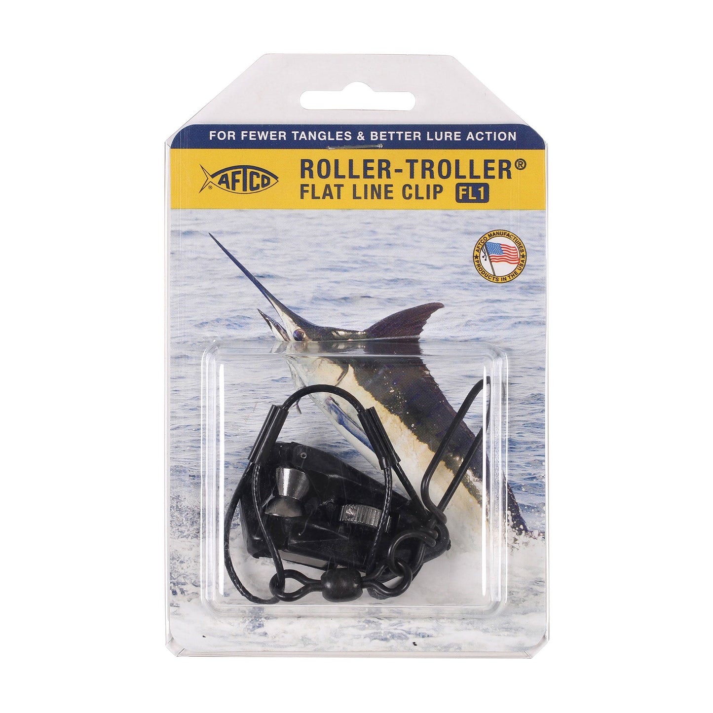 AFTCO Roller-Troller Flat Line Clips Black