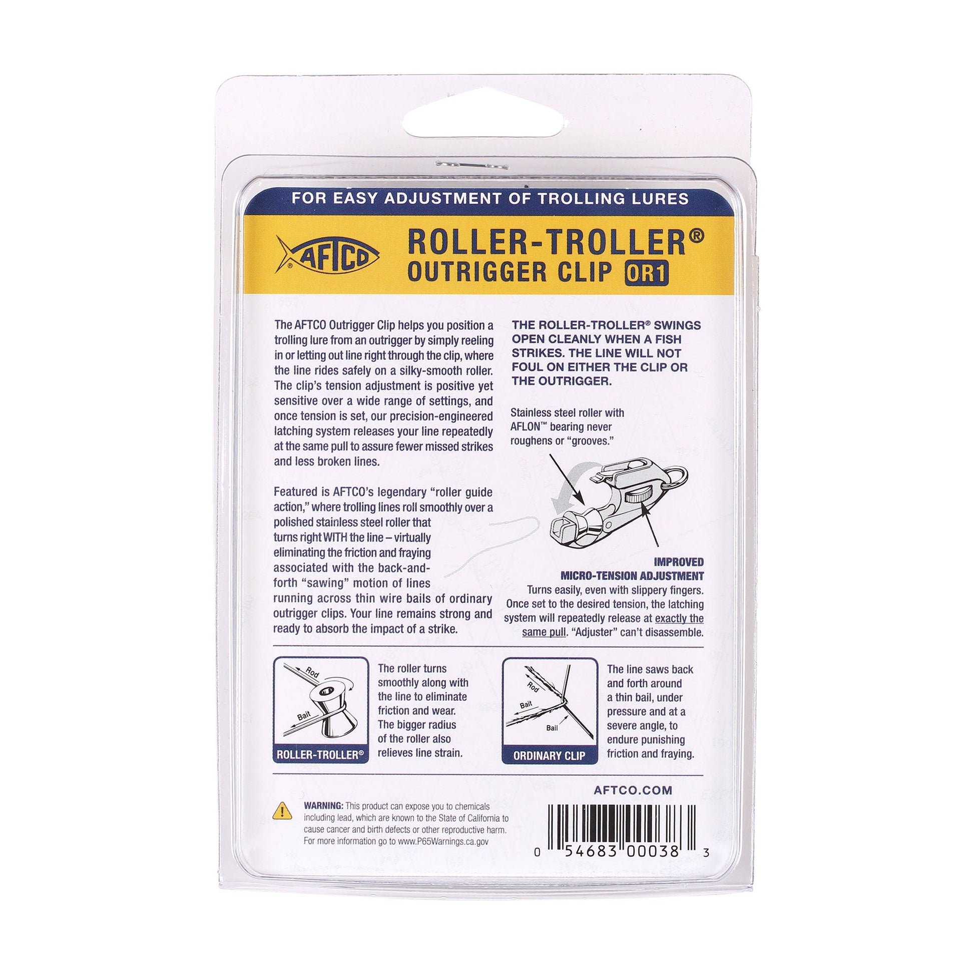 AFTCO Roller-Troller Outrigger Clips Black