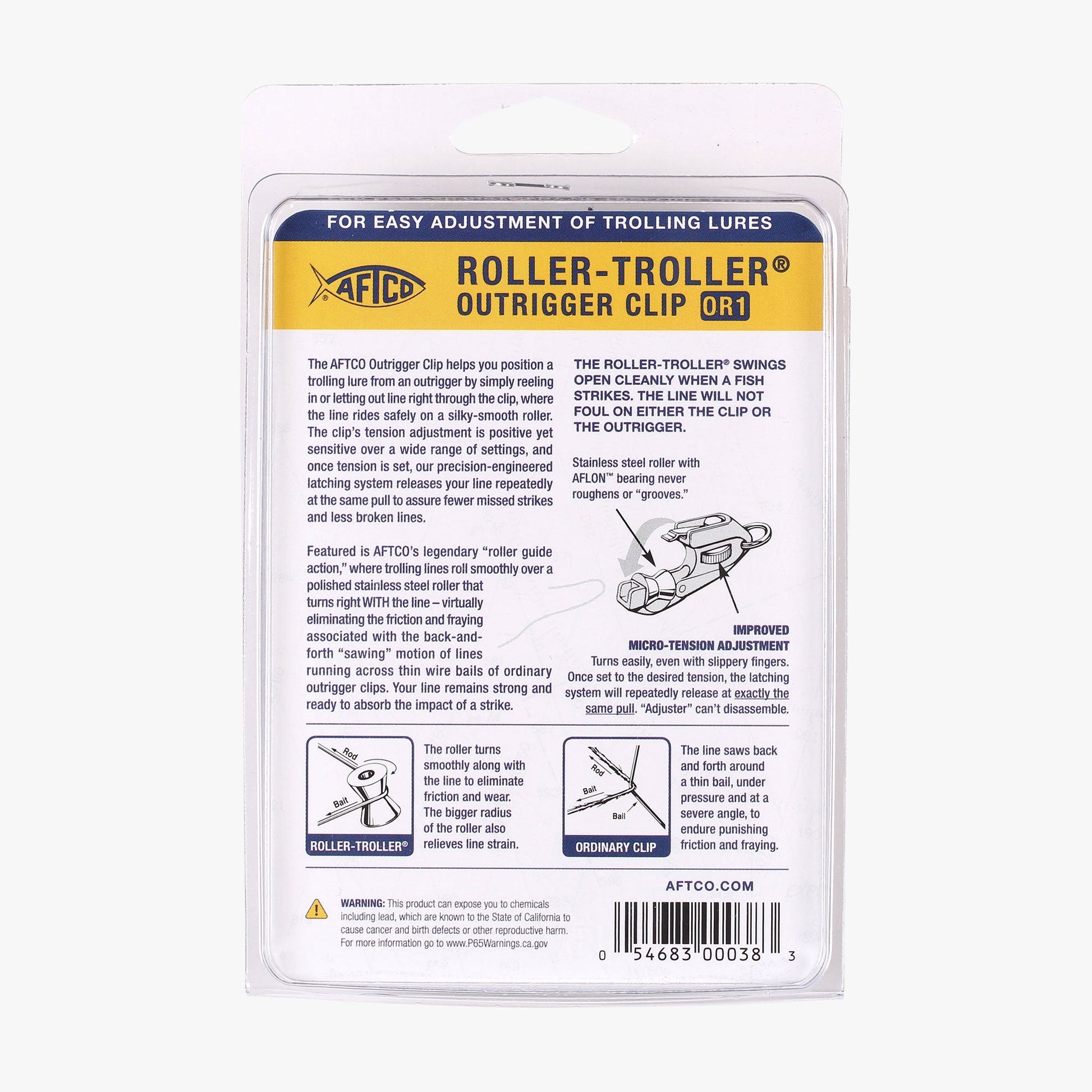 AFTCO Roller-Troller Outrigger Clips Black