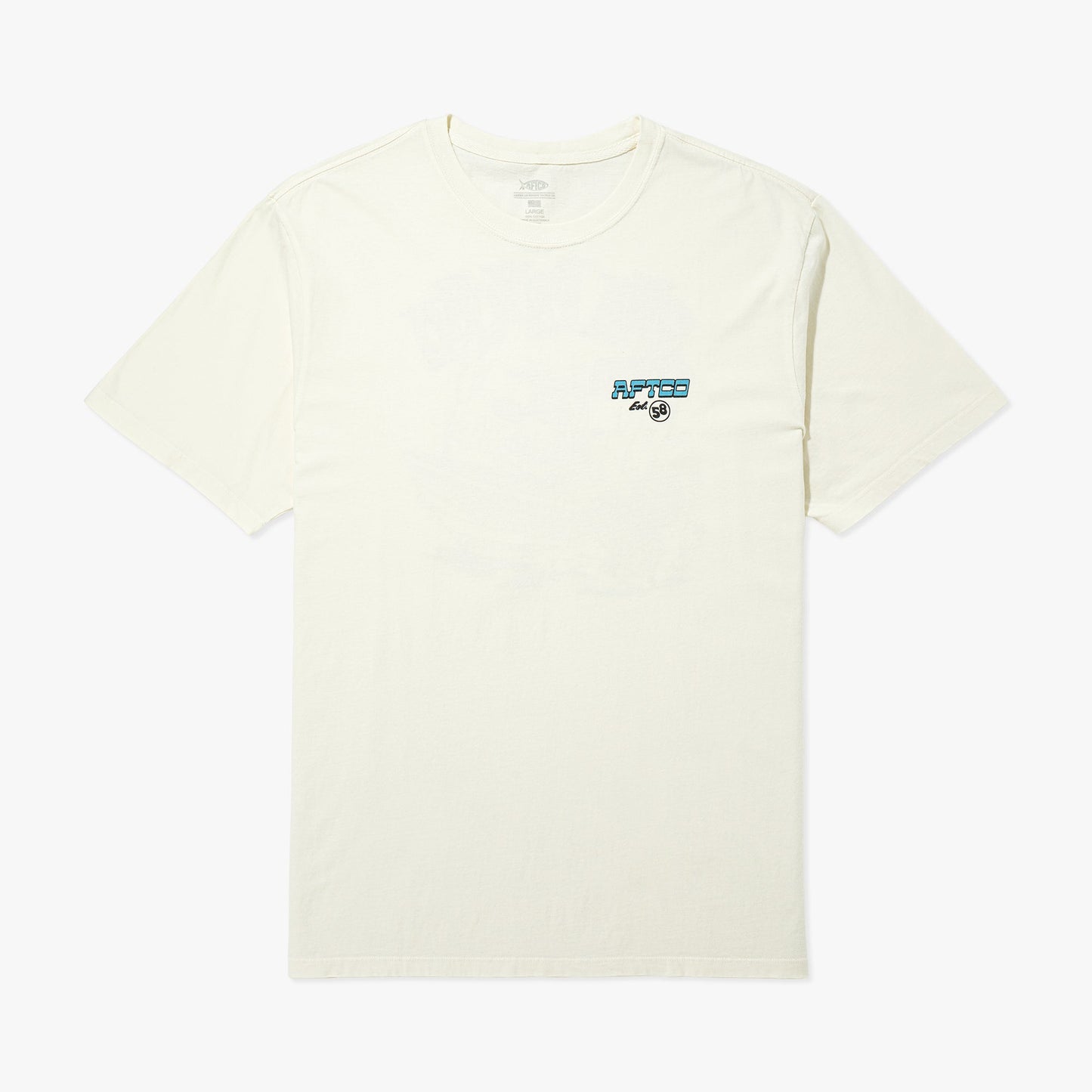 AFTCO Competition Short Sleeve Fishing T-Shirt Cream
