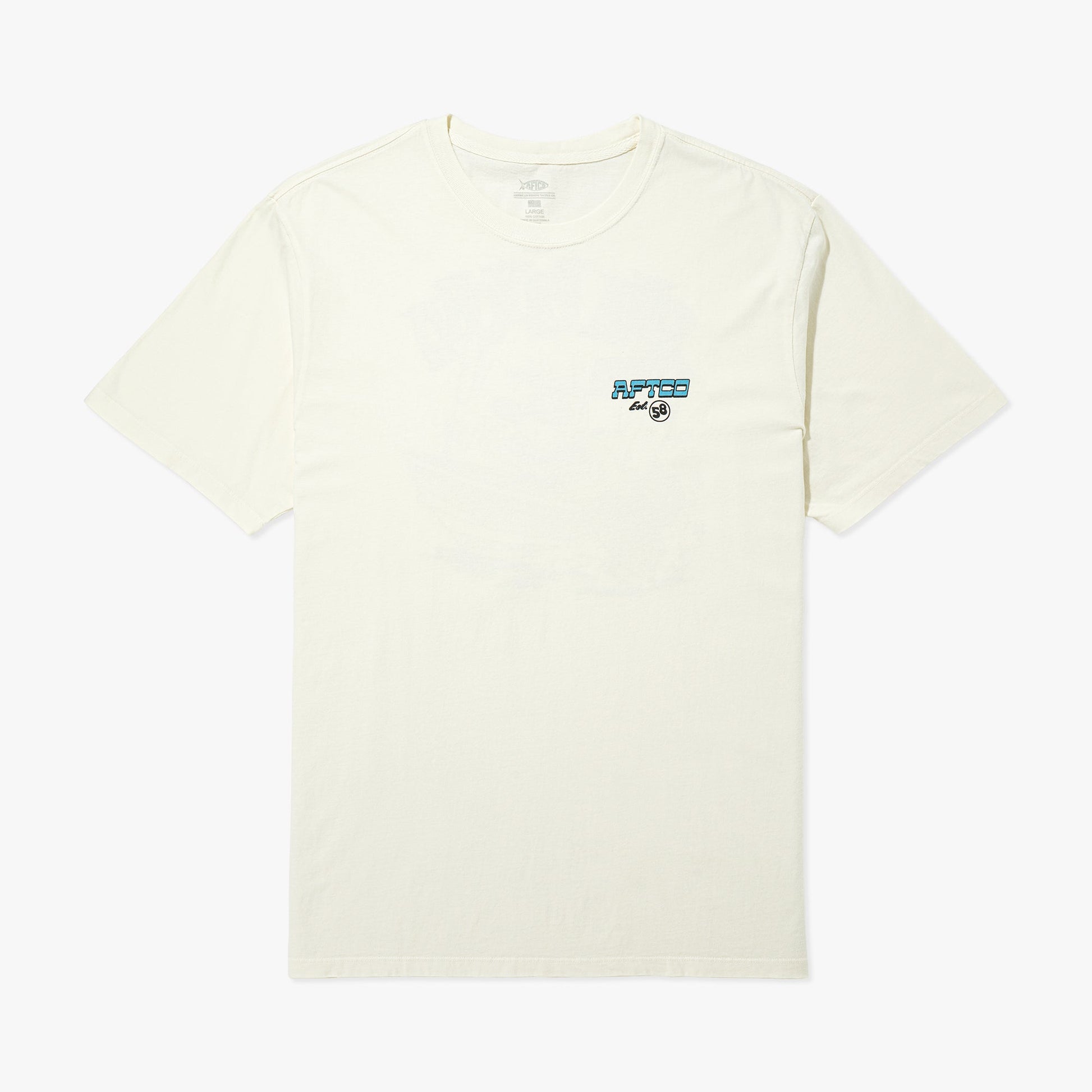 AFTCO Competition Short Sleeve Fishing T-Shirt Cream