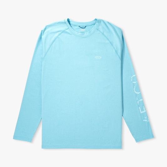 AFTCO Big Guy Samurai LS Performance Shirt Splish Splash Heather