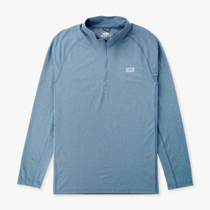 AFTCO Air O Mesh 1/4 Zip Performance Shirt Bering Sea Heather