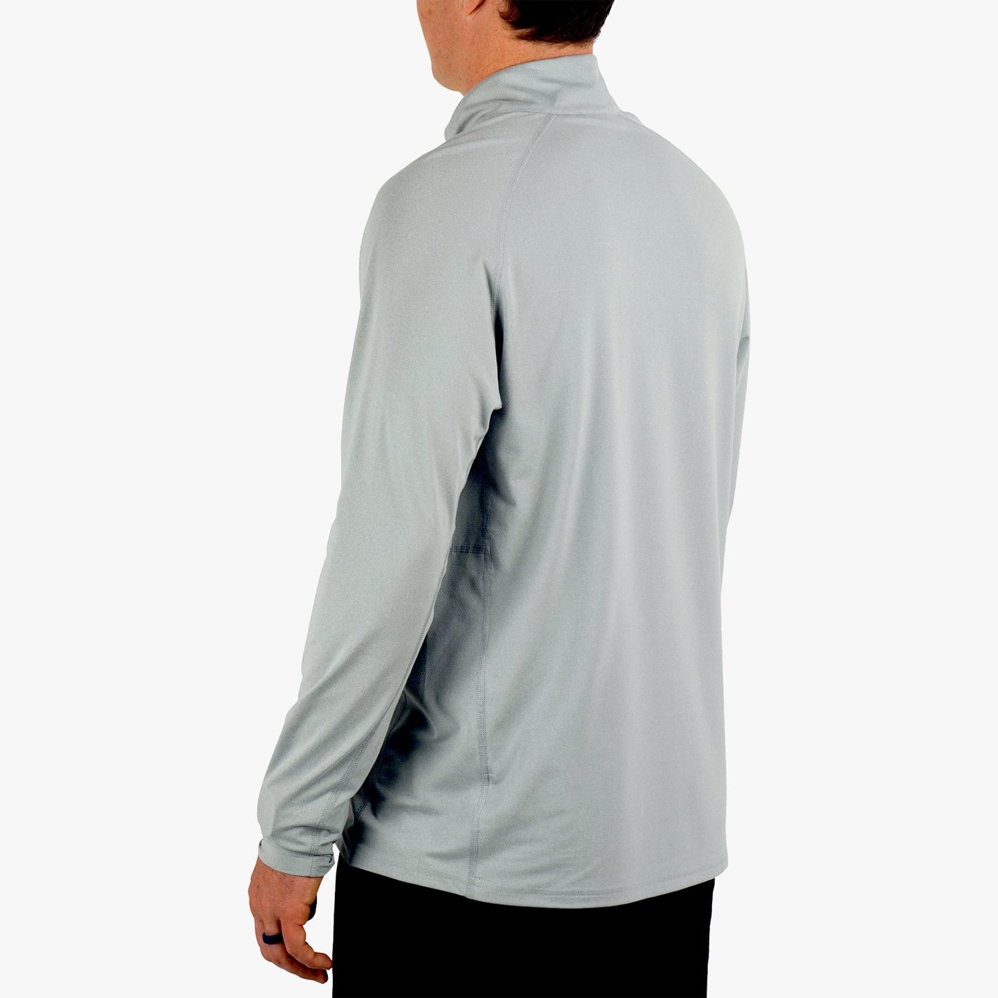 AFTCO Air O Mesh 1/4 Zip Performance Shirt Bering Sea Heather