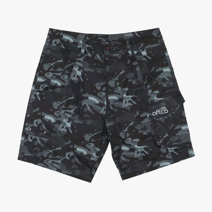 AFTCO Tactical Camo Fishing Shorts - AFTCO Black Camo