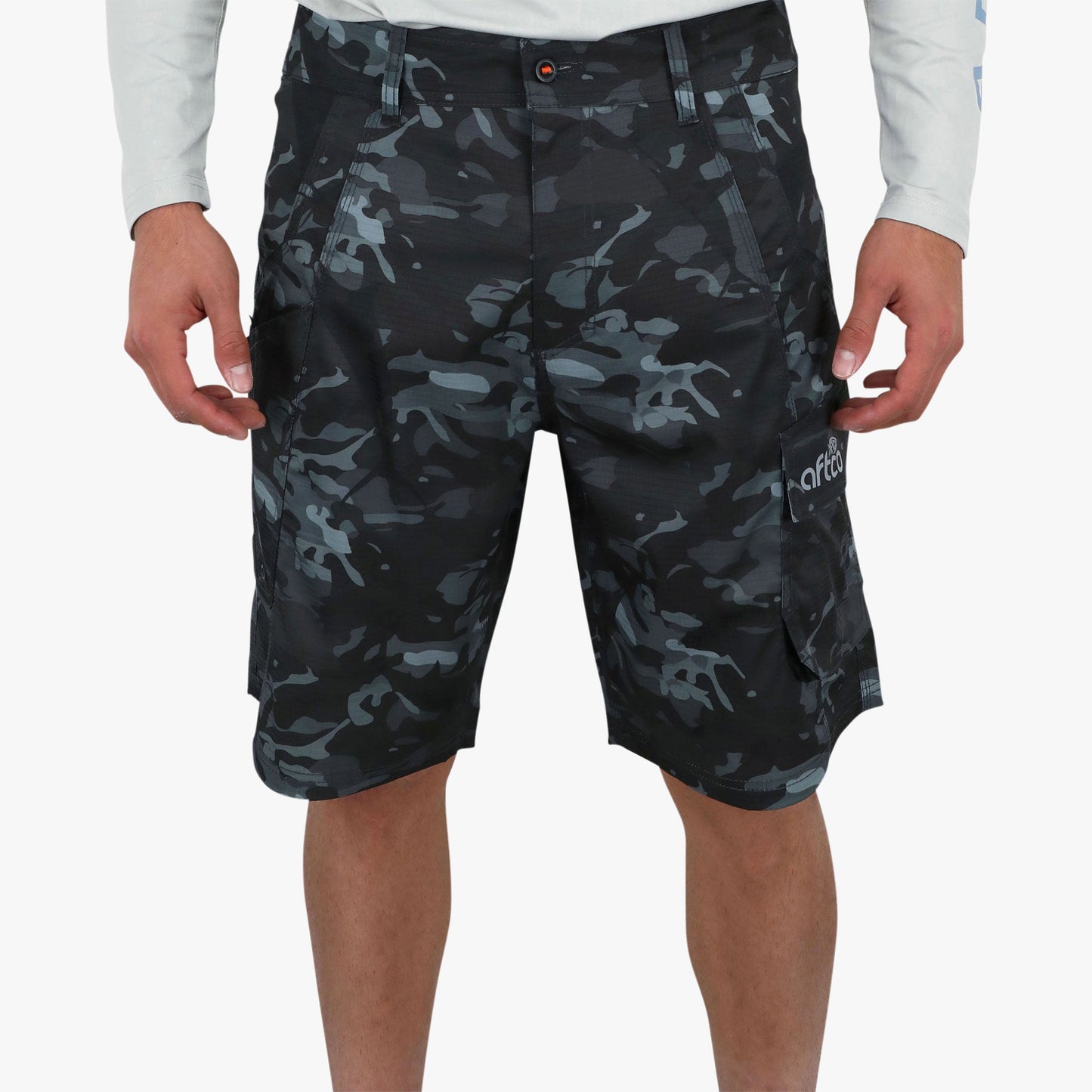 AFTCO Tactical Camo Fishing Shorts - AFTCO Black Camo