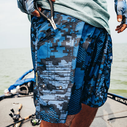 AFTCO Tactical Camo Fishing Shorts - AFTCO Navy Digi Camo