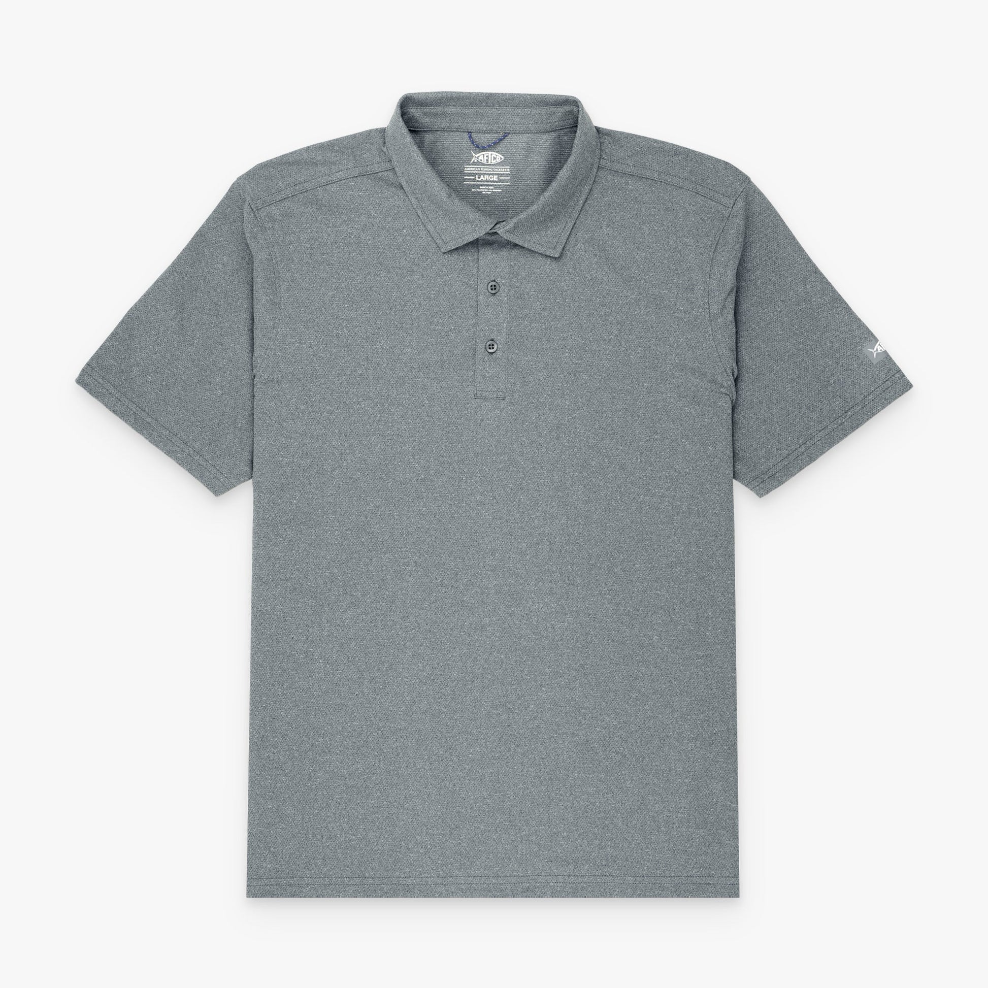 AFTCO Air O Mesh Performance Polo Charcoal Heather