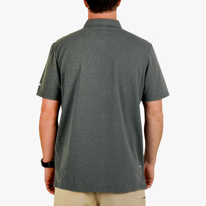 AFTCO Air O Mesh Performance Polo Charcoal Heather