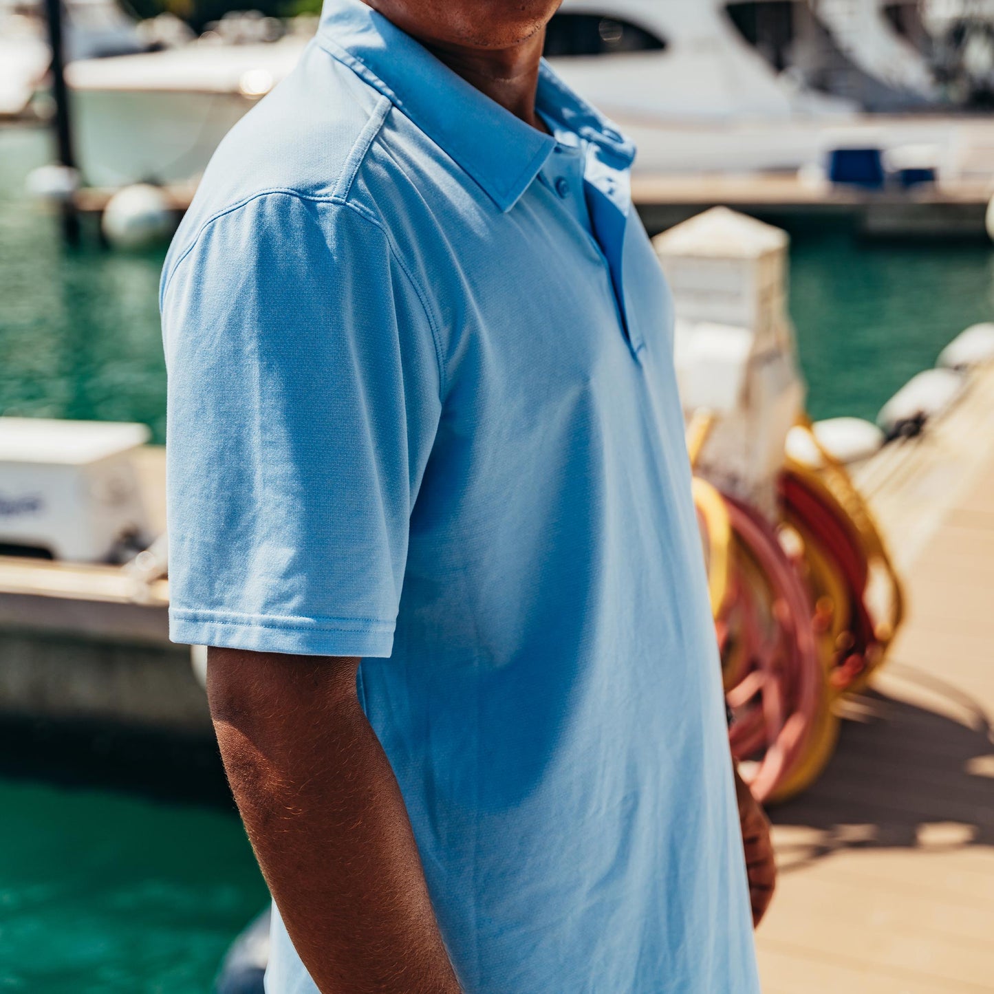 AFTCO Air O Mesh Performance Polo Charcoal Heather