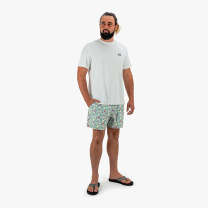 AFTCO Strike Printed Swim Trunks Gray