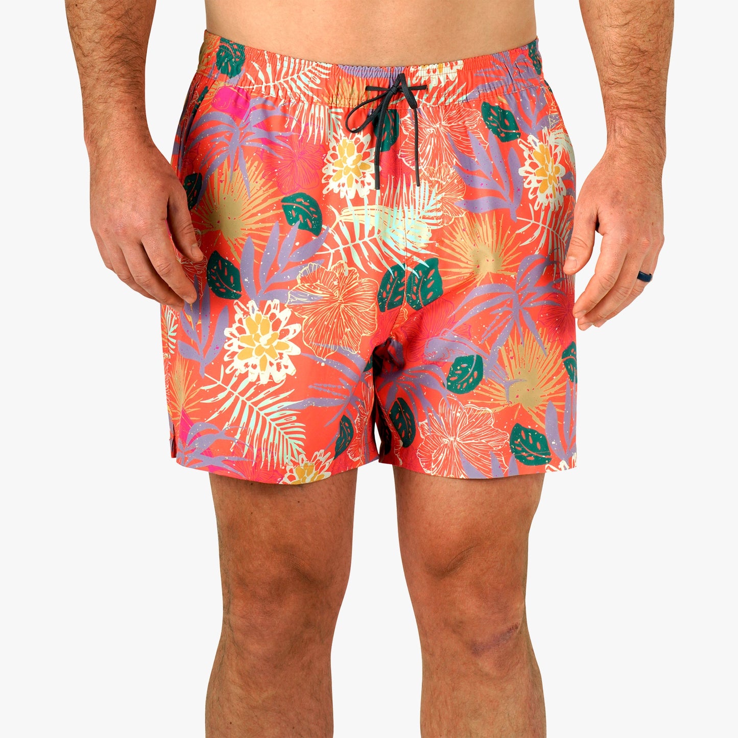 AFTCO Strike Printed Swim Trunks Coral