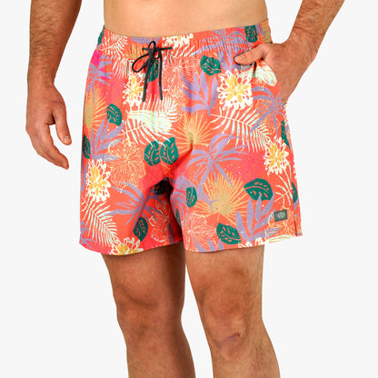 AFTCO Strike Printed Swim Trunks Coral