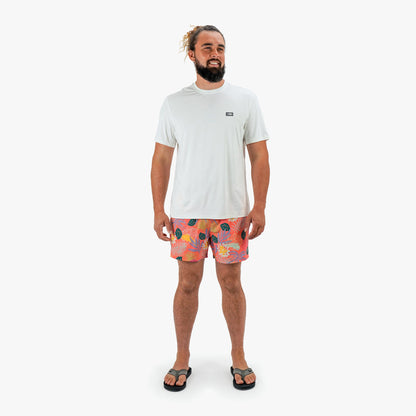 AFTCO Strike Printed Swim Trunks Coral