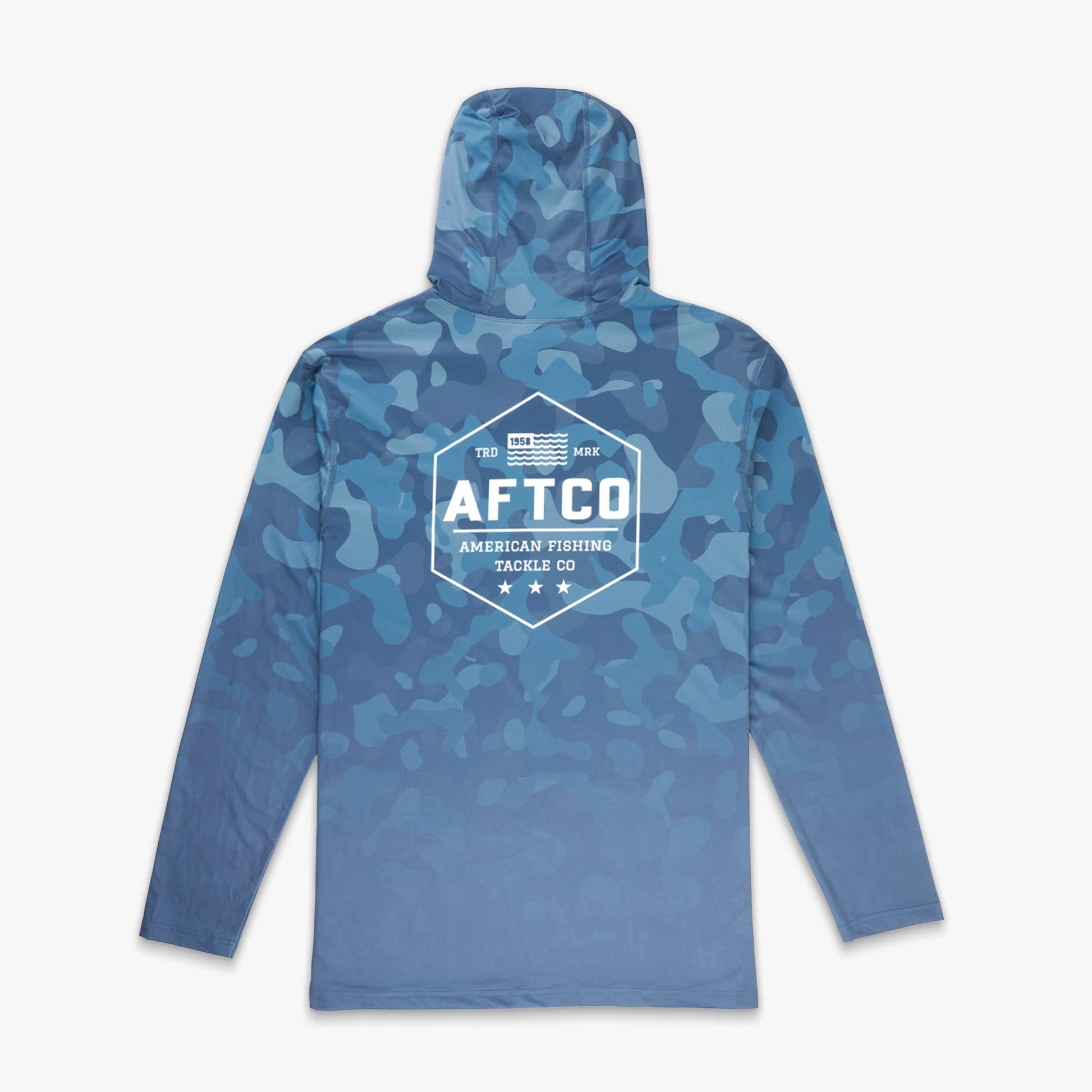 AFTCO OG Camo UVX LS Hooded Fishing Shirt Air Force OG Camo
