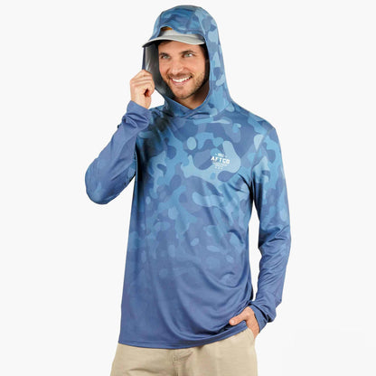 AFTCO OG Camo UVX LS Hooded Fishing Shirt Air Force OG Camo