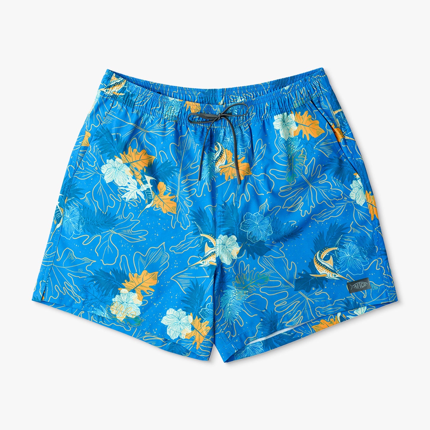 AFTCO Strike Printed Swim Trunks Blue Water
