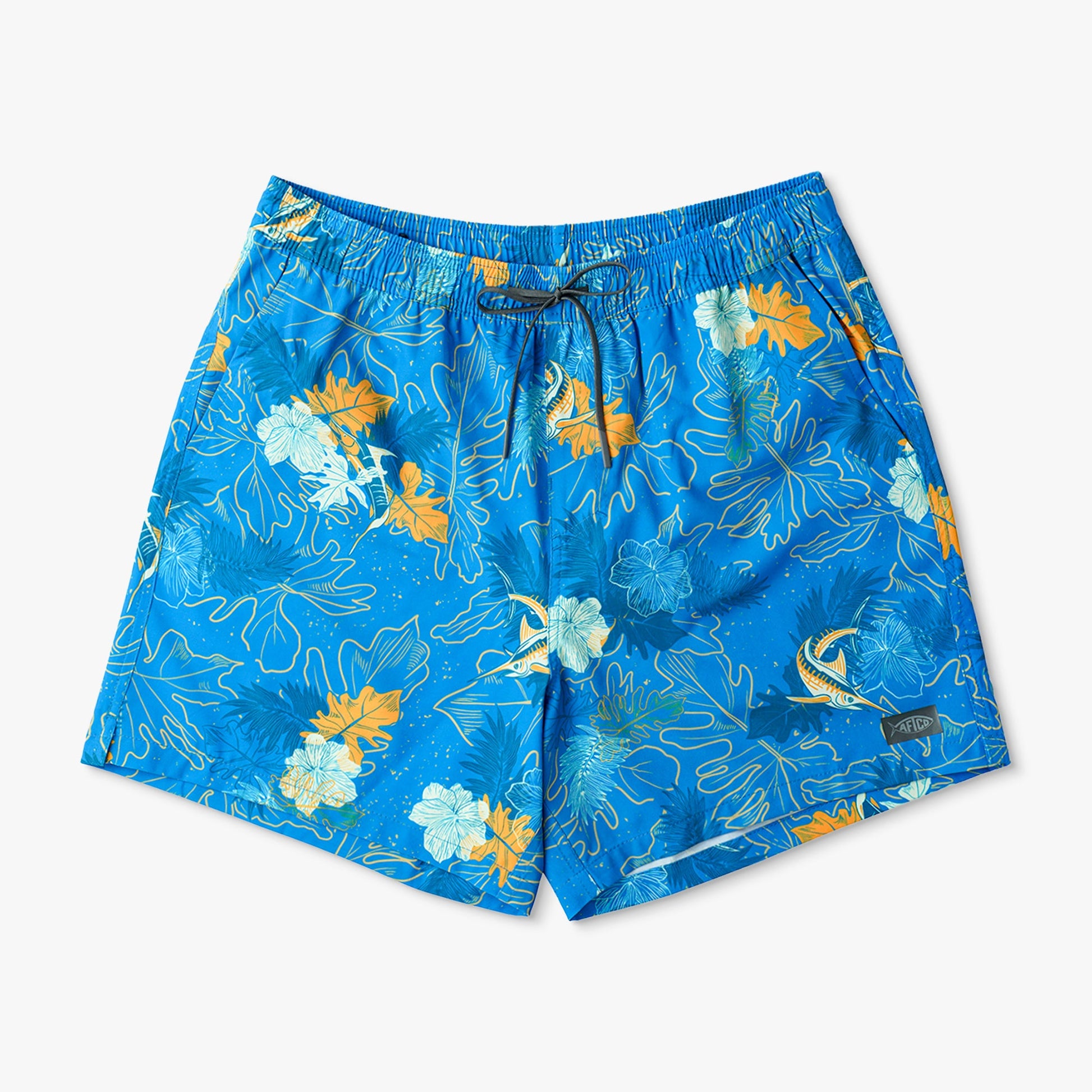 AFTCO Strike Printed Swim Trunks Blue Water