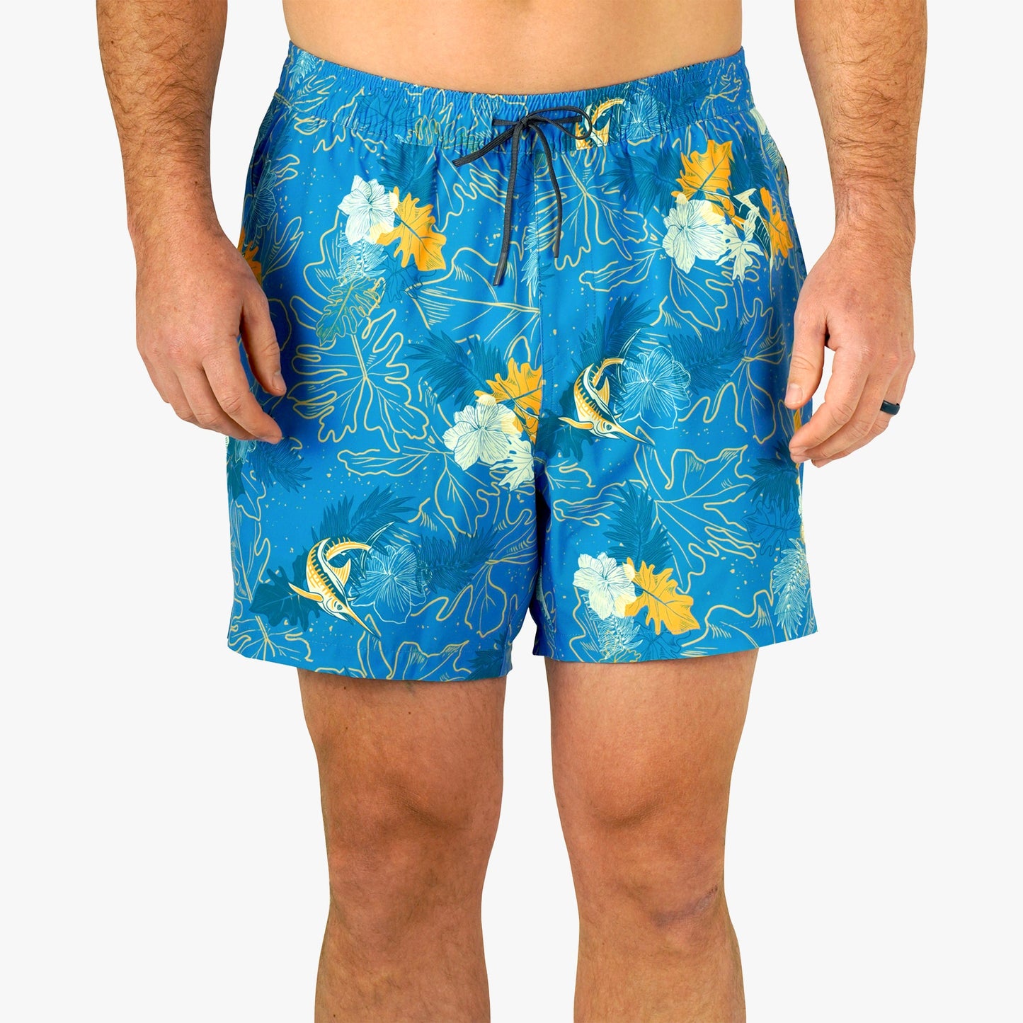AFTCO Strike Printed Swim Trunks Blue Water