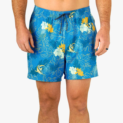 AFTCO Strike Printed Swim Trunks Blue Water