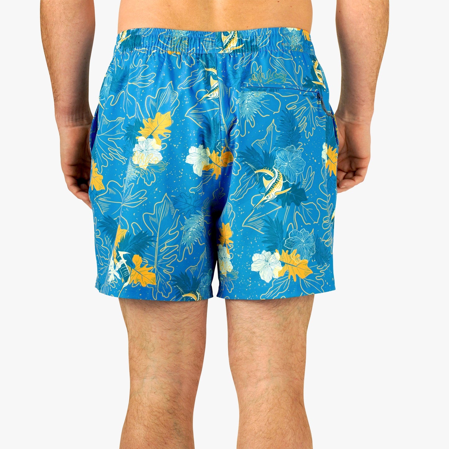AFTCO Strike Printed Swim Trunks Blue Water
