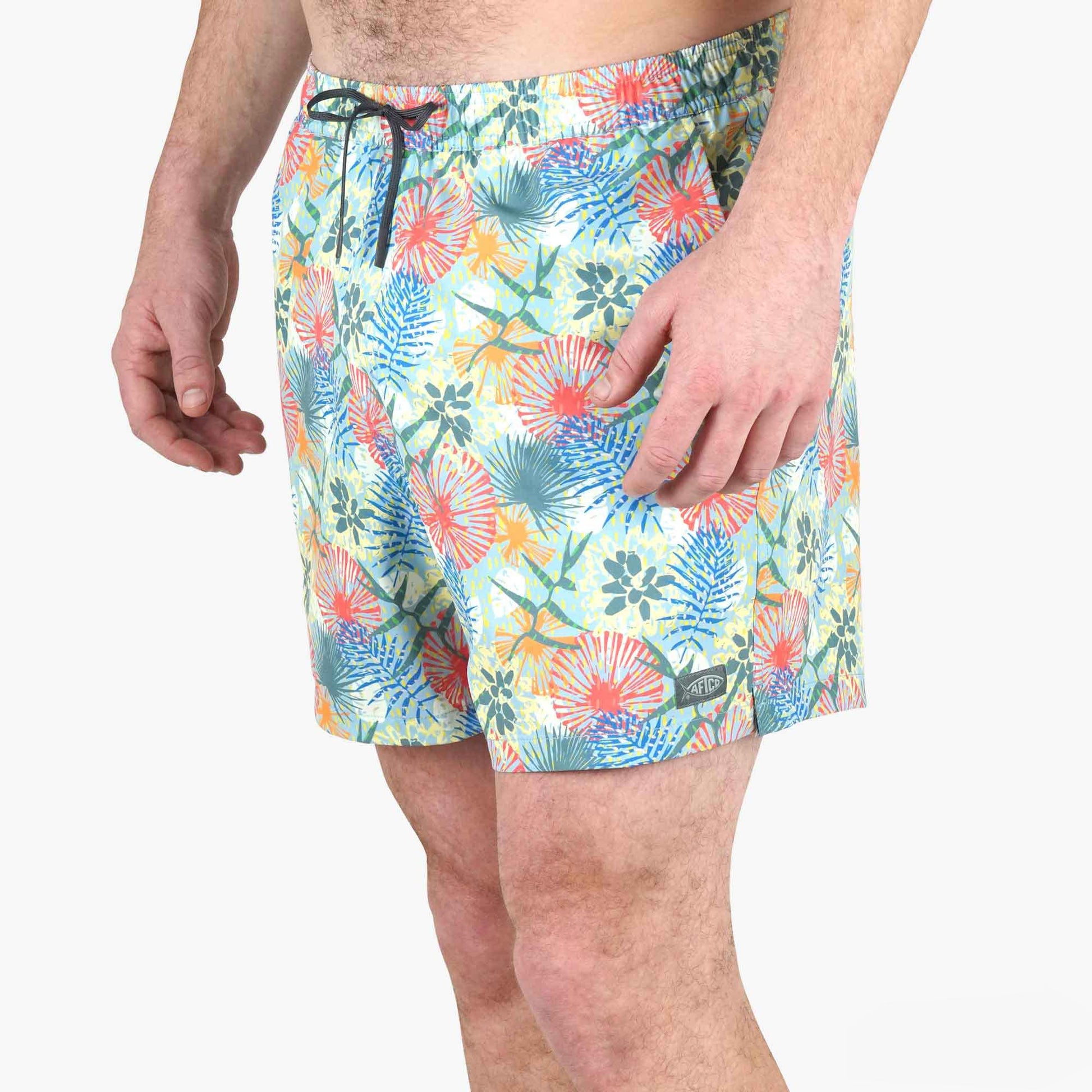 AFTCO Strike Swim Shorts Elfin Yellow