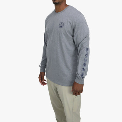 AFTCO Bass Patch LS T-Shirt Graphite Heather