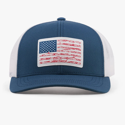 AFTCO Wavy Low Profile Fishing Hat Navy