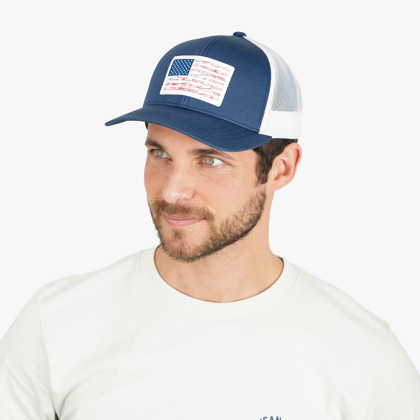 AFTCO Wavy Low Profile Fishing Hat Navy