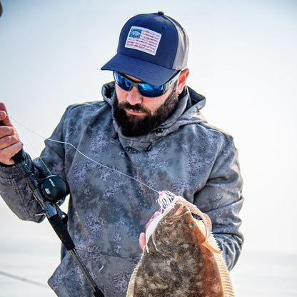 AFTCO Wavy Low Profile Fishing Hat Navy