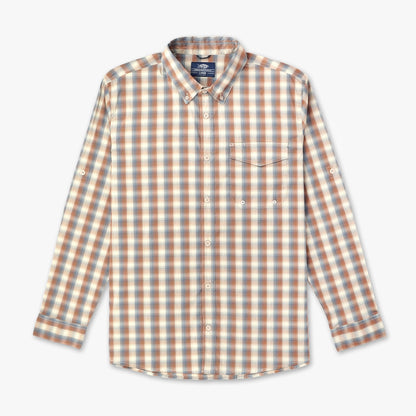 AFTCO Portside LS Button Down Fishing Shirt Jade Dust