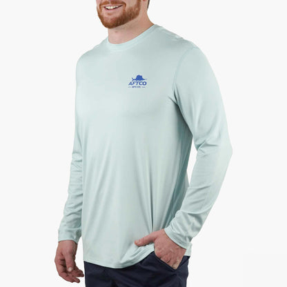 AFTCO Summertime UVX LS Sun Protection Fishing Shirt Sprout