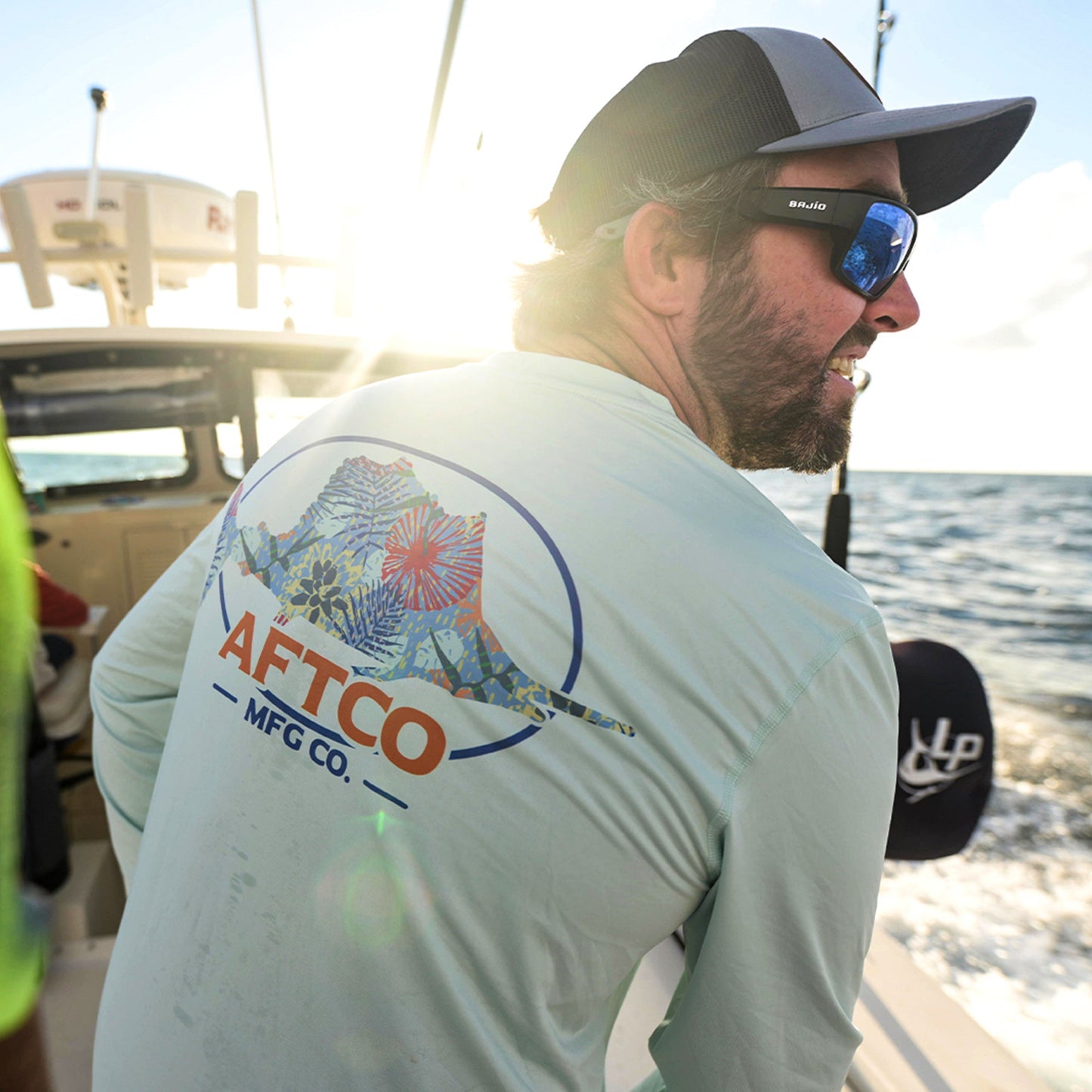 AFTCO Summertime UVX LS Sun Protection Fishing Shirt Sprout
