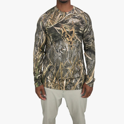 AFTCO Mossy Oak® Camo LS Performance Shirt Shadow Grass Habitat