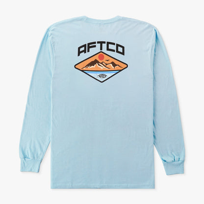AFTCO Holiday LS T-Shirts Bluesteel Heather