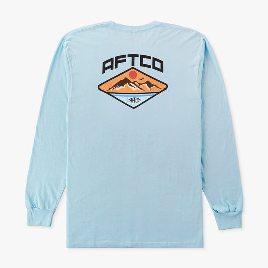AFTCO Holiday LS T-Shirts Bluesteel Heather