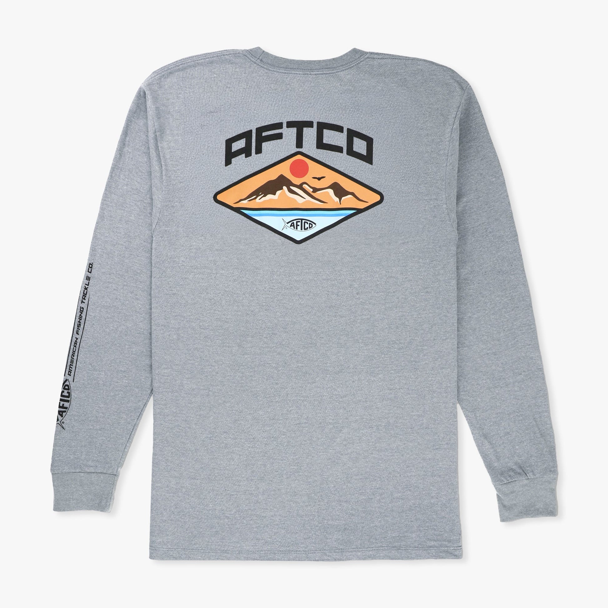 AFTCO Holiday LS T-Shirts Bluesteel Heather