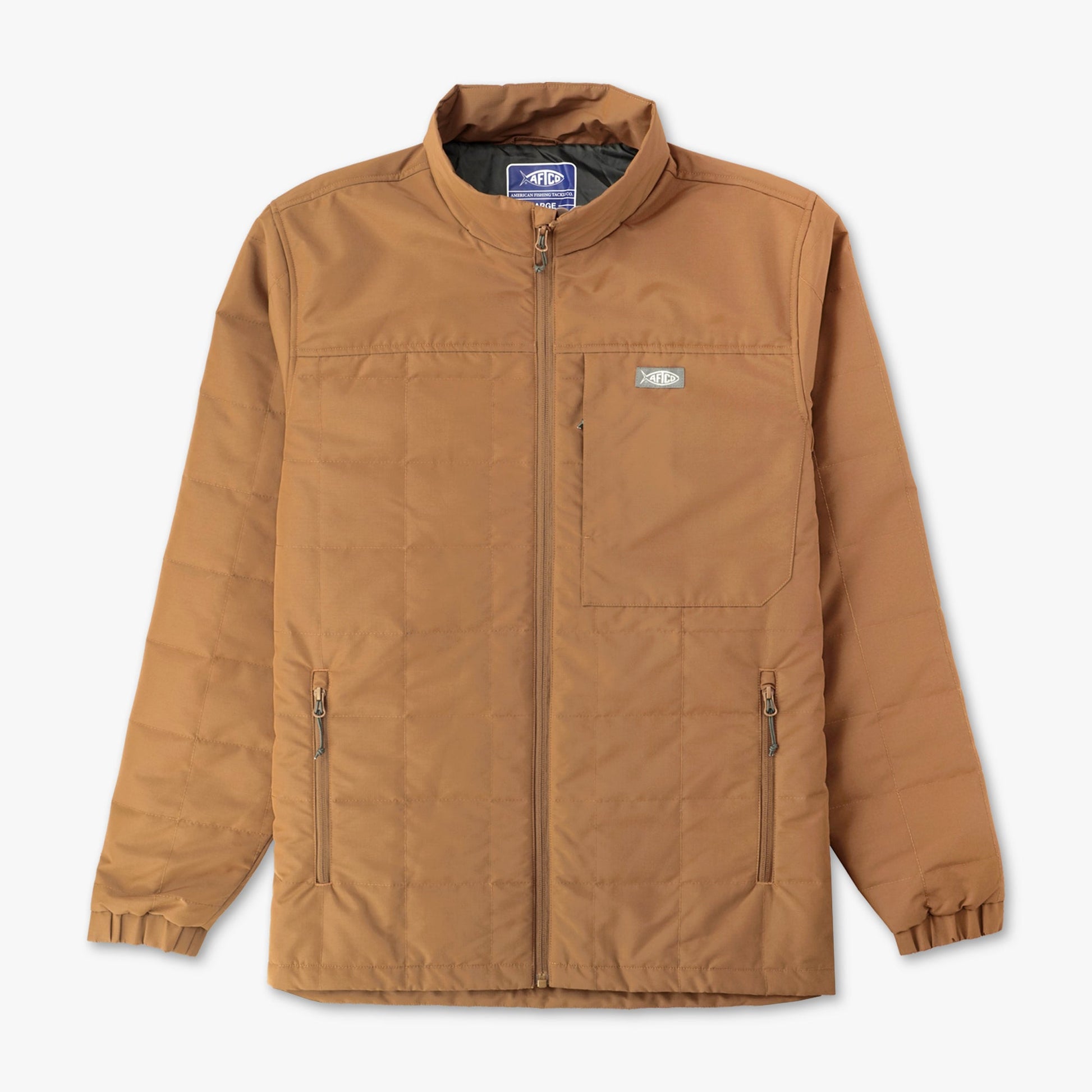 AFTCO Crosswind Insulated Fishing Puffer Jacket Rubber