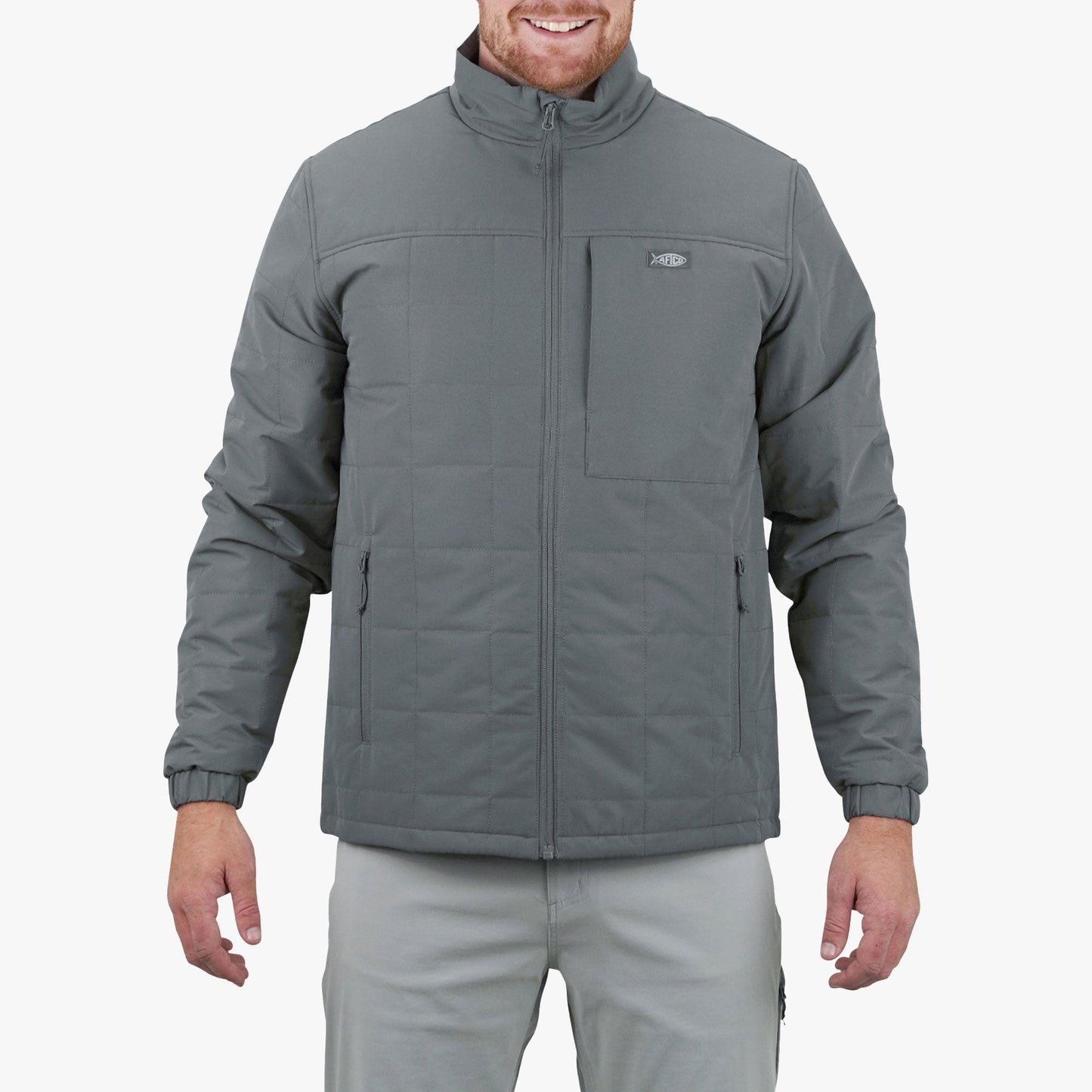 AFTCO Crosswind Insulated Fishing Puffer Jacket Rubber