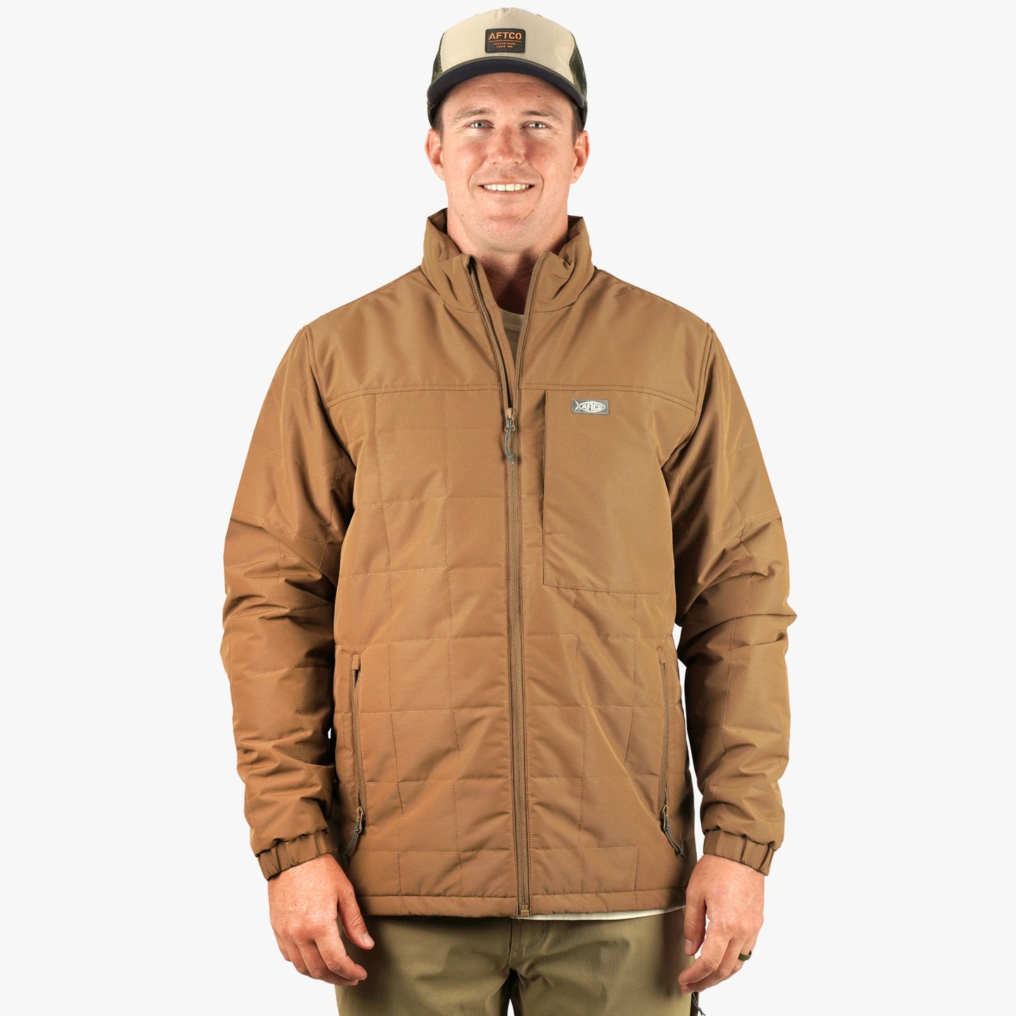 AFTCO Crosswind Insulated Fishing Puffer Jacket Rubber